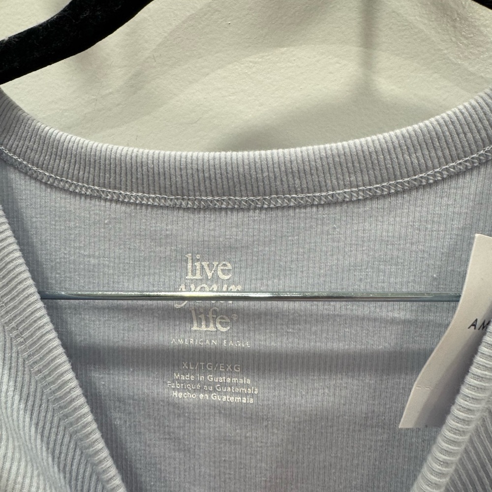 American Eagle Provincetown Social Club Graphic Tee - Light Blue - Picture 3 of 4